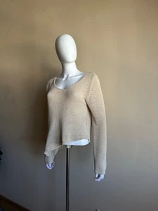 Vintage Sarah Pacicni Asymmetrischer Strick Langarm Gr. M Y2K Sexy - Bild 1 von 17