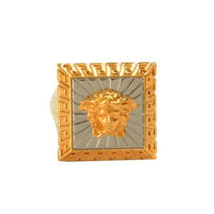 Versace Statement-Ring zweifarbig verziert Medusakopf Gr. 27 - Bild 1 von 3