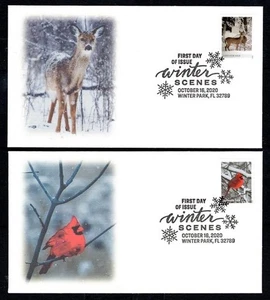 US Sc #5532-41, Forever Winter Scenes, 10 Fleetwood FD Cancels Winter Park, FL - Picture 1 of 6