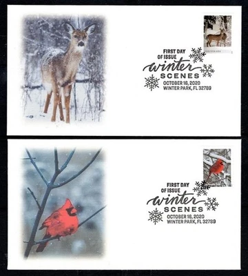 US Sc #5532-41, Forever Winter Scenes, 10 Fleetwood FD Cancels Winter Park, FL - Image 1 of 4