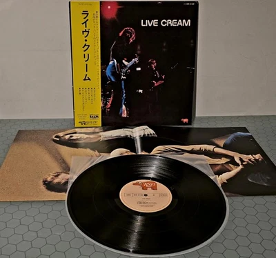 CREAM Live Cream JAPANESE PRESS MW 2128 Vinyl LP + Inner & Poster & OBI ~ EX/EX  - Image 1 of 4