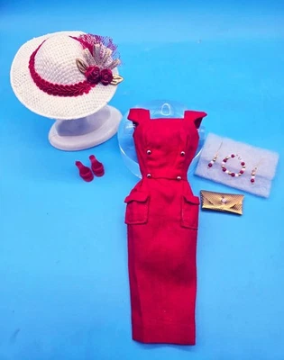 老式芭比娃娃衣服红色感官鞋状况完好!! — 第 1/4 张图片