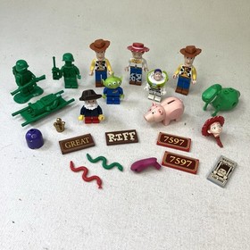 LEGO Toy Story Minifigure & Parts LOT Stinky Pete Army Men Woody Rex Buzz Alien