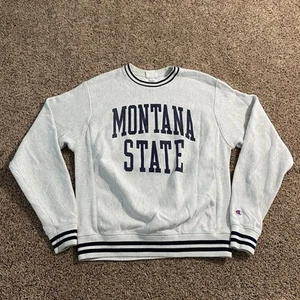VTG Montana State University Champion Reverse Weave Cotton Sweatshirt M Bozeman - Picture 1 of 7