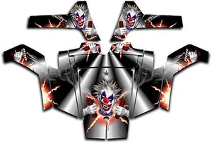Polaris RZR 800 UTV Wrap Graphics Decal Kit 2007 2010 Pyro The Clown White - Picture 1 of 1