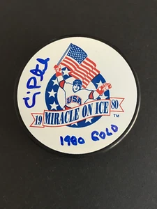 CRAIG PATRICK AUTOGRAPHED "MIRACLE ON ICE PUCK" J.S.A. AUTHENTICATED - Picture 1 of 4