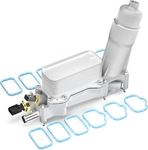 926-959 Improved Full Aluminum Engine Oil Filter Housing Kit with Oil Cooler - Picture 1 of 6