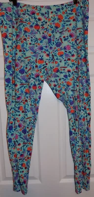 Lularoe TC2 Talla Grande Super Suave Elástico Leggings Multicolor Diseño Floral Foto 1 de 3