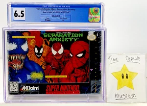 Venom Spiderman Separation Anxiety Super Nintendo SNES New 1995 Sealed CGC 6.5A+ - Picture 1 of 6