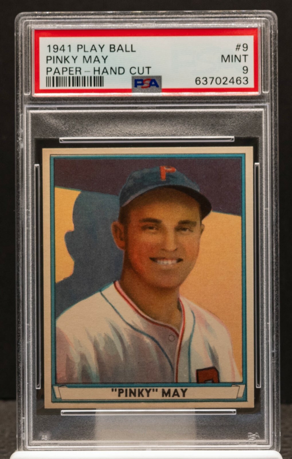 63702463 MERRILL PINKY MAY 1941 Play Ball 9 Hand Cut Paper RC Rookie PSA 9 MINT