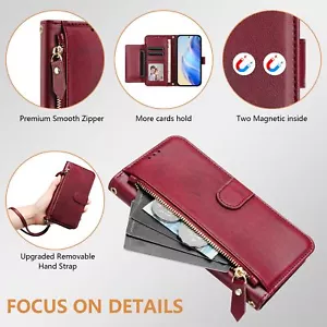For TCL 503, Shockproof Multi-function Flip Leather Wallet Card Case Full Cover - Picture 1 of 21