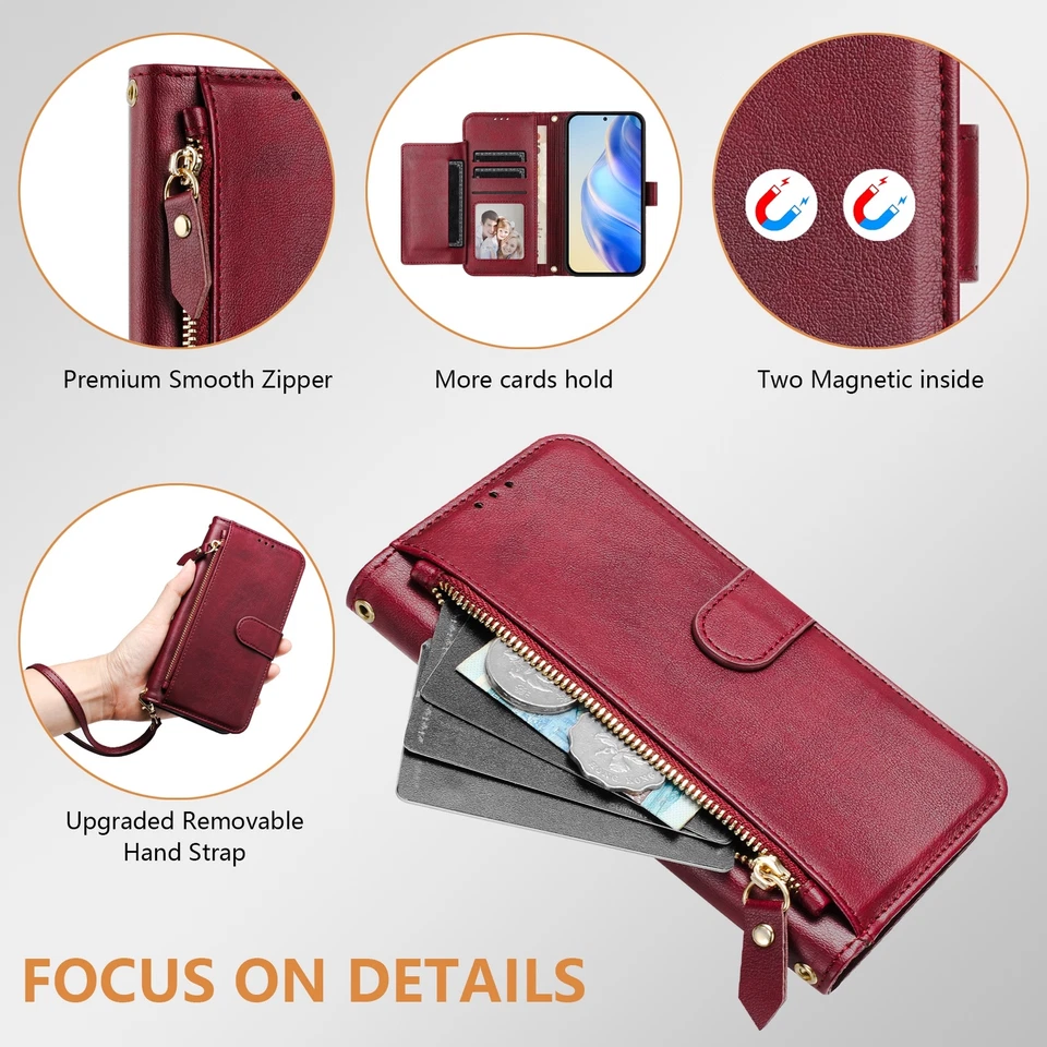For Asus Zenfone 11 Ultra, Luxury Multi-function Flip Leather Wallet Case Cover - Image 1 of 4