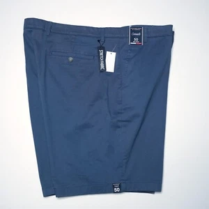 Roundtree & Yorke Casuals Men's Shorts 50"x9" Big Blue Solid Stretch NWT - Picture 1 of 9
