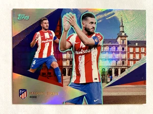 2021-22 Topps Atletico Madrid Team Set Koke #27 Our City Aqua Foil Parallel /50 - Picture 1 of 2