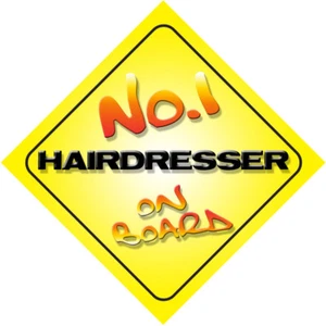 Nr. 1 Friseur an Bord Autoschild Geschenk/Neues Jobgeschenk - Bild 1 von 1