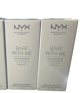 2X NYX Professional BareWithMe Sativa SeedOil Radiant Perfecting Face Primer 1oz - Picture 1 of 3
