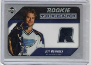 Jeff Woywitka 05-06 Upper Deck Hockey Rookie Threads Jersey St. Louis Blues - Foto 1 di 1