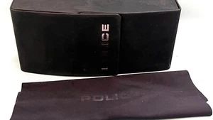 POLICE Glasses Black Matte Hard Case With Cleaning Cloth 15x5.5x4cm $55 NEW #2 - Picture 1 of 3