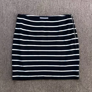 banana republic jersey maglia elasticizzata minigonna a matita taglia 2 blu navy righe carriera - Foto 1 di 7
