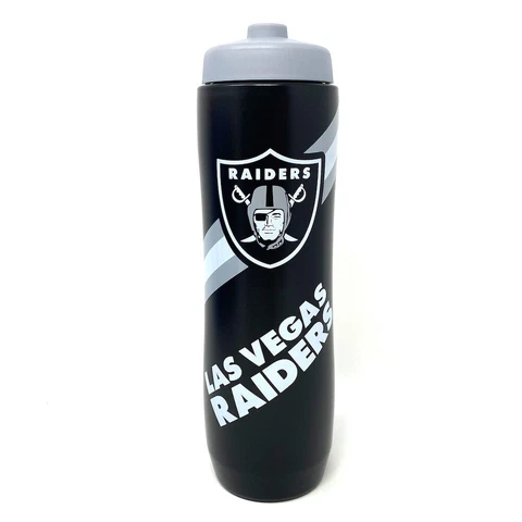 Las Vegas Raiders 32oz Squeezy Water Bottle, NFL Licensed BPA Free Cover