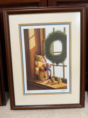 Подписанная художественная гравюра Боба Тимберлейка «Рождественские друзья» No1538/4305 - Изображение 1 из 4