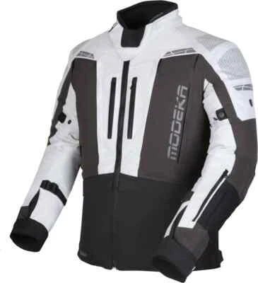 MODEKA Hydron Motorradjacke hellgrau dunkelgrau schwarz CE AA Gr. 3XL - Bild 1 von 4
