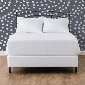 Chanasya Premium Set lenzuola letto matrimoniale stampate 4 pezzi bianco resistente alle rughe - Foto 1 di 7