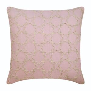 Sofa Pillow Cover Pink 16"x16", Home Decor Cotton Geometric - Pink Italy
