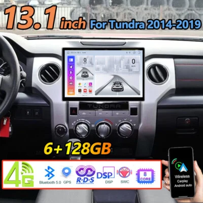 13.1'' QLED Carplay 6+128G Car Radio Stereo For Tundra 2014-2019 DSP Nav Android - Image 1 of 4