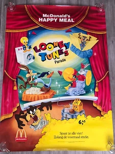 Looney Tunes original Dutch Mcdonalds Happy meals Poster 118 x 83 cm - Picture 1 of 4