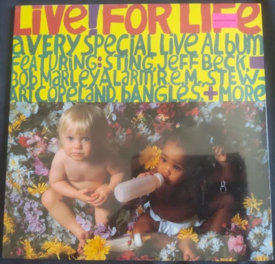 LIVE! FOR LIFE ~ SEALED LP 1986 ~ BOB MARLEY R.E.M. OINGO BOINGO STING SQUEEZE - Image 1 of 2