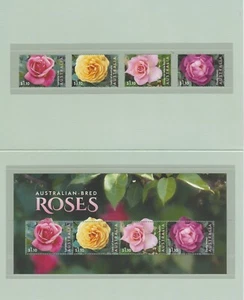 AUSTRALIA 2022 - ROSE FLOWERS [ Australian-Bred ]  set & Minisheet BOTH MNH PACK - Picture 1 of 3