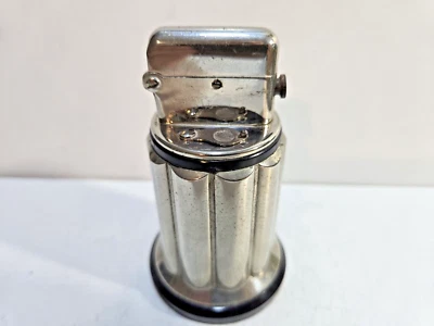 Encendedor de mesa base de metal Thorens vintage de doble garra 6808/40 en funcionamiento Foto 1 de 4