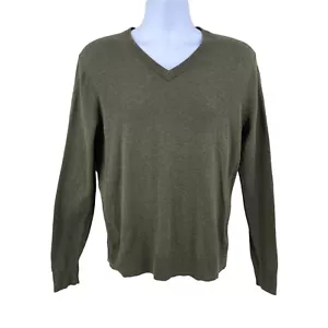 Maglione pullover uomo Old Navy verde militare taglia small manica lunga scollo a V maglia tinta unita - Foto 1 di 12