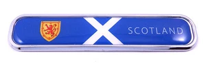 Scotland Scottish flag Chrome Emblem 3D auto Decal car bike boat 5.3" - Foto 1 di 2
