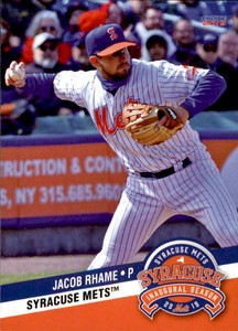 2019 Syracuse Mets Choice #21 Jacob Rhame Atlanta Georgia GA Baseball Card