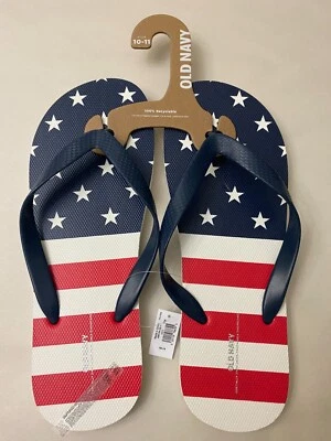 Sandalia chancla Old Navy para hombre bandera de Estados Unidos estrellas y rayas 4 de julio talla 10-13 Foto 1 de 2