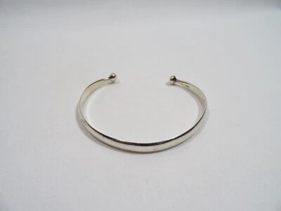 BRACELET JONC EN ARGENT MASSIF POINCON 925 SILVER BANGLE SILBER ARMBAND - Photo 1/4