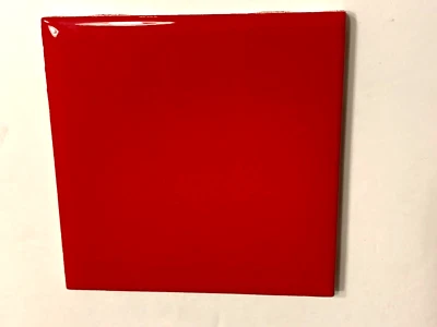 NEW AMERICAN OLEAN   4" x 4"  CHERRY RED S01 GLOSS CRACKLE  *  30  * TILES - Image 1 of 4