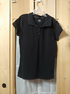 Old Navy girls uniform black shirt size L 10-12 cotton/spandex