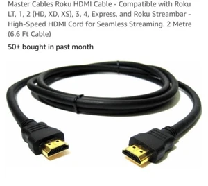 ROKU HDMI Premium Cable 4K at 60fps w/ Ethernet - BRAND NEW - FAST SHIP - Picture 1 of 4