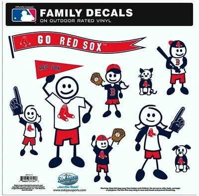 Boston Red Sox Outdoor Rated Vinyl Family Decals MLB Licensed Baseball - Image 1 of 3