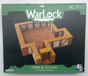 WARLOCK TILES 4D TOWN & VILLAGE 1" STRAIGHT WALLS EXPANSION BRAND NEW