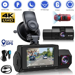 4K Dual Dash Cam Car DVR Camera GPS Video Recorder Parking Monitor Night Vision - Picture 1 of 8