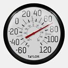 #6700 TAYLOR Large 13.5" EASY TO READ In/Outdoor Black Dial Thermometer F/C NEW!