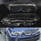Pair Left+Right Headlight Lens Cover Clear For BMW X5 E53 2004-2006 2005