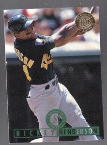 1995 FLEER ULTRA BASEBALL CARD  #318 RICKEY HENDERSON OAKLAND ATHLETICS -NM/MT