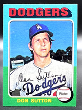 DON SUTTON 1975 Topps Baseball #220 Set Break Los Angeles Dodgers HOF