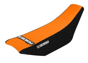 2002-2008 KTM SX 65 Seat Cover Gripper by Enjoy Mfg BLACK SIDES / ORANGE TOP #81 - Picture 1 of 4