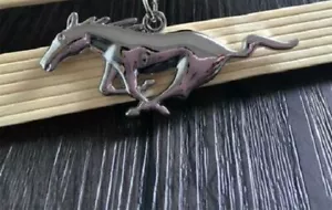 X LARGE SOLID 3D HORSE MUSTANG ANIMAL pendant 22" 925 Sterling Silver Necklace - Picture 1 of 7